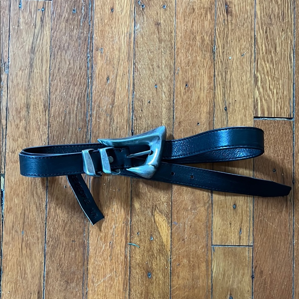 Free People Black and Silver Belt Classic Accessory